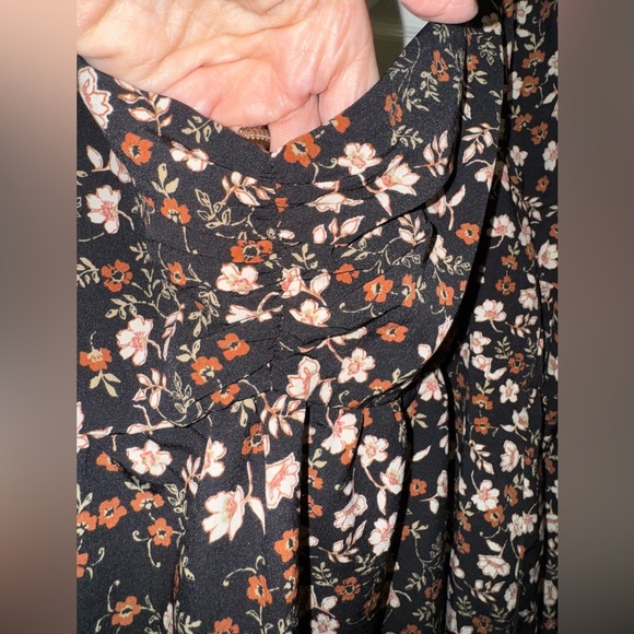 Lily Rose Floral Black Dress. Square-Rugged neckline. Size XXL. NWT - Picture 2 of 15